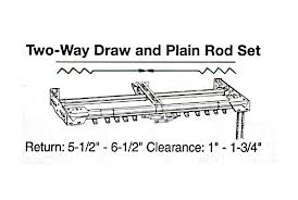 Two Way Draw and Plain Rod Drop-in 86"-150"